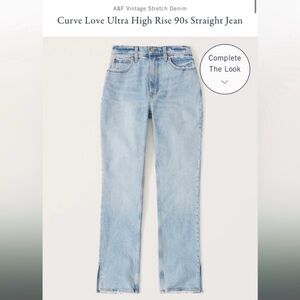 Ambercrombie & Fitch Jeans. Ultra high rise 90s straight jeans.